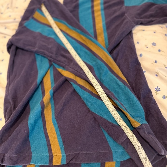 Vintage 90s Rugby Men’s Sz: M Penguin Club Navy Teal Gold Vertical Stripe Polo. - Picture 5 of 10